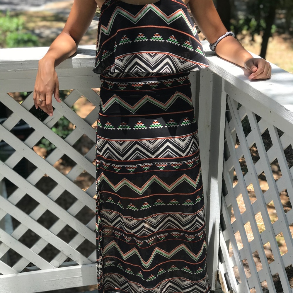 Long Patterned Maxi Dress